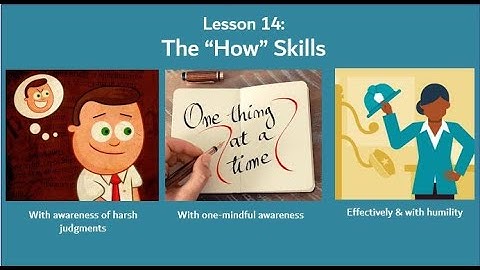 RO DBT - Lesson 14 - The "How" Skills