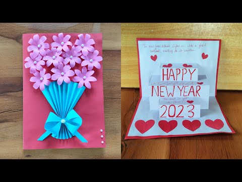 DIY - HAPPY NEW YEAR 2023 GREETING CARD TUTORIAL VIDEO | Handmade New Year Card