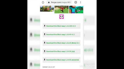How To Download One Block Survival Minecraft Android | MediaFire Link😍