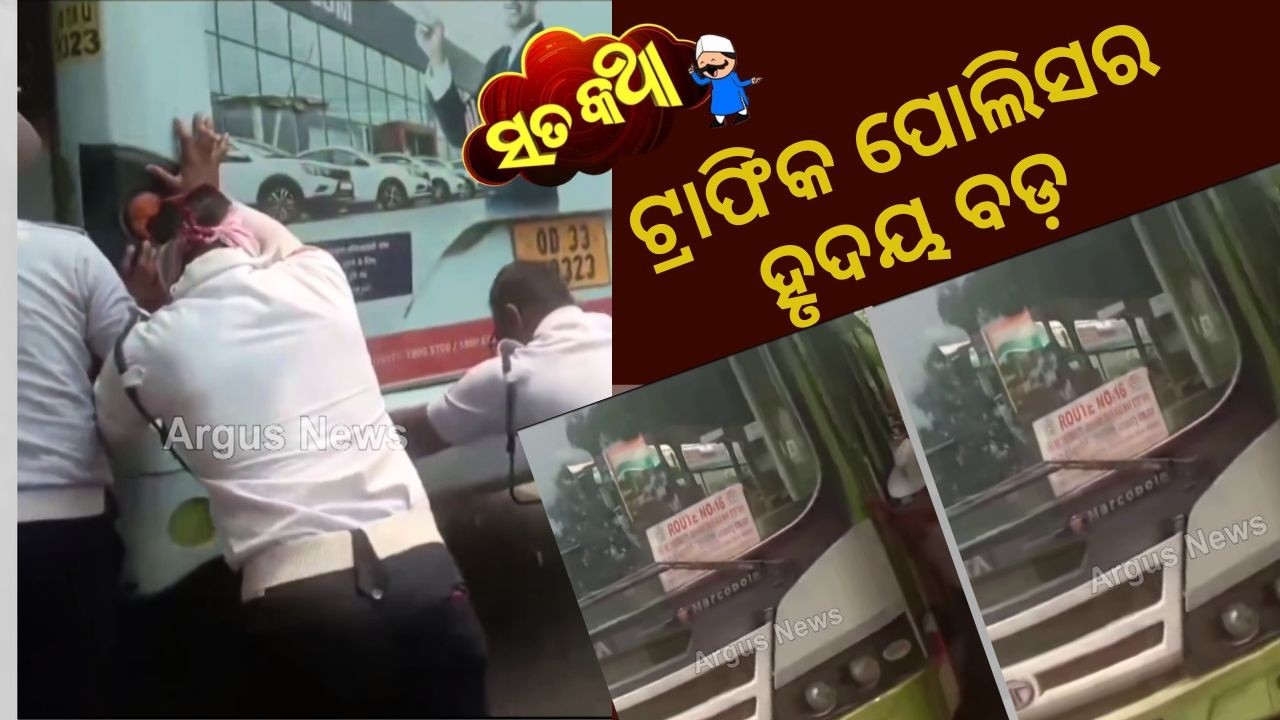ଟ୍ରାଫିକ ପୋଲିସର ହୃଦୟ ବଡ଼ | Sata Katha | Odia Comedy | News Comedy | Traffic Police | Argus News
