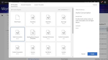 Audio Consumption Template in Analysis Workspace