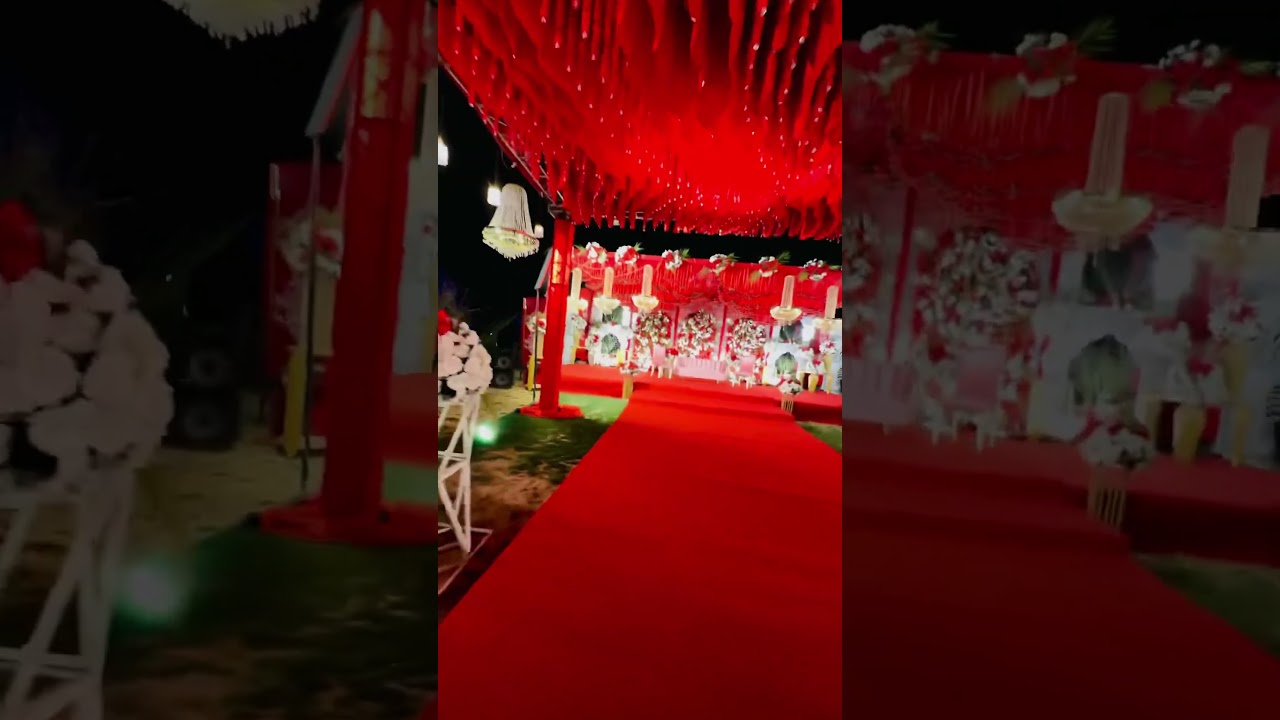 Red roses baraat setup…             