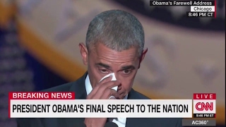 Farewell Speech: Obama Tears Up While Paying Tribute To First Lady Michelle, His Kids and Joe Biden