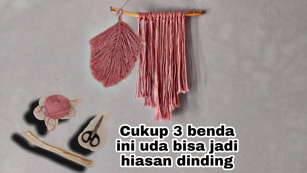 DIY PART 2 HIASAN DINDING DARI BENANG RAJUT  YouTube