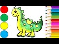 vẽ một con khủng long/how to draw a dinosaur /como dibujar un 🦕 dinosaurio