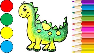 vẽ một con khủng long/how to draw a dinosaur /como dibujar un 🦕 dinosaurio