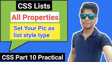 CSS Lists All Properties In Hindi, Set Your Pic as list style type CSS Series Part 10
