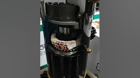 The inside of scroll compressor.