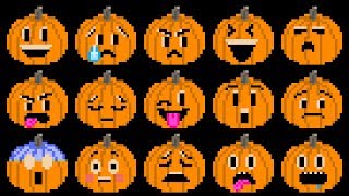 Pumpkin Feelings - Halloween Jack-O'-Lanterns - Emojis - The Kids' Picture Show (Fun \& Educational)