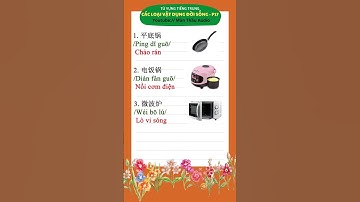 Từ vựng tiếng Trung về các vật dụng đời sống- P17