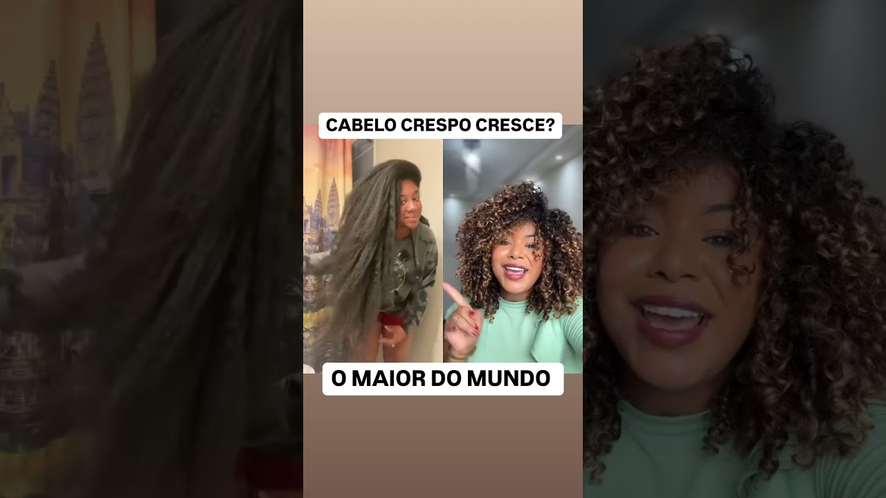 Cabelo crespo cresce sim! A única diferença é que ele encolhe bastante!