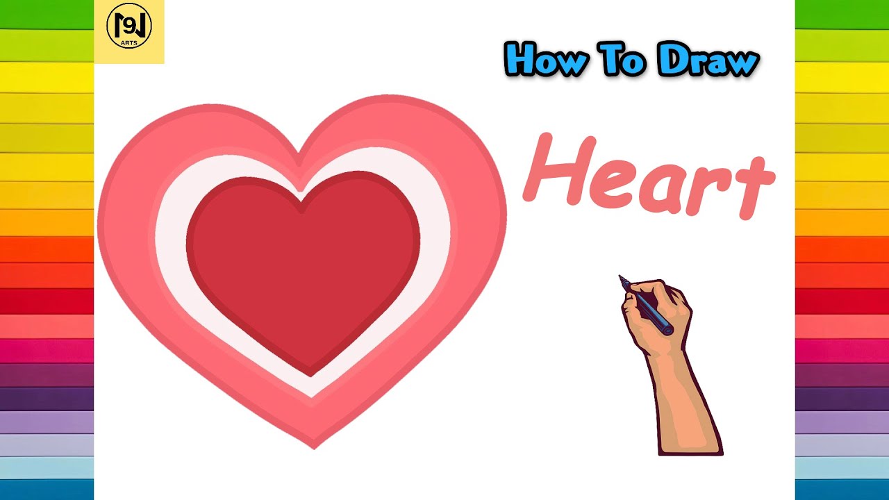 How to draw a Heart for Valentines's Day | No.9 ARTS - YouTube