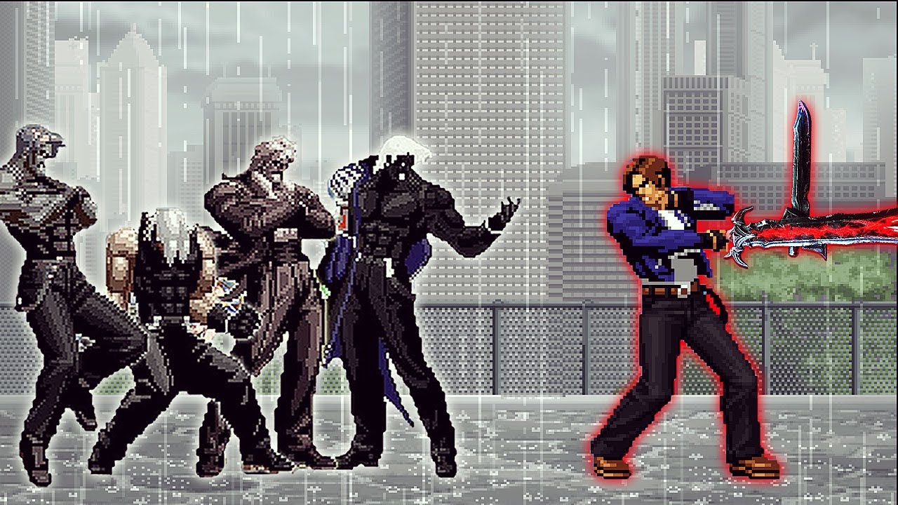 [KOF MUGEN] Kyo Last Vs Ultimate Rugal Team - YouTube