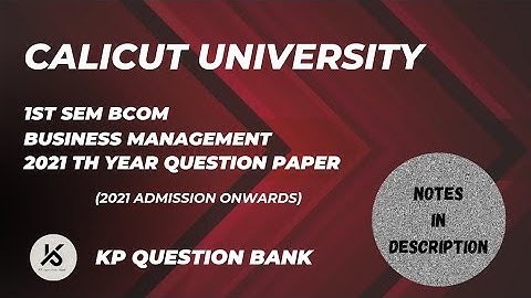 1st sem Bcom Business Management 2021th year previous question paper🗞️