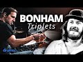 How To Play John Bonham Triplets (Drum Lesson)