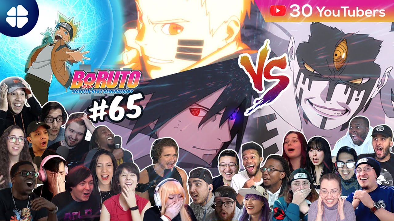 Naruto/Sasuke VS MOMOSHIKI [30 People react] 🔥🌎 MEGA Reaction Mashup  (Boruto 65) 🇯🇵