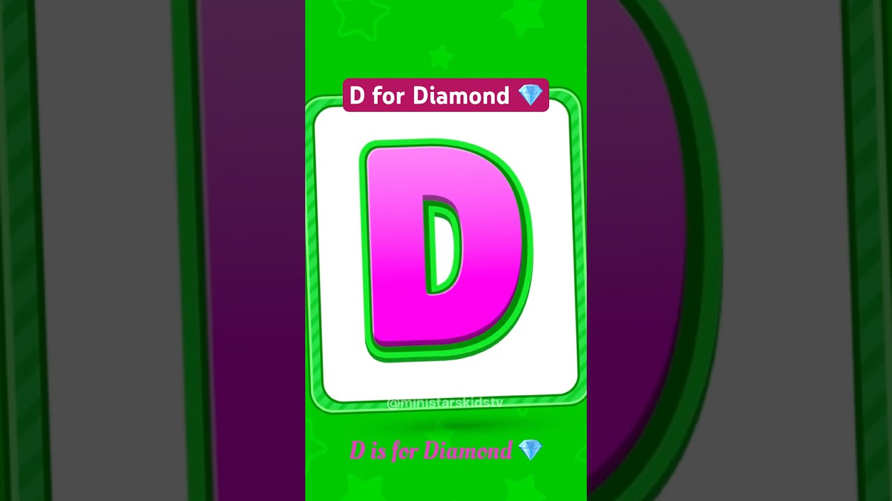 Letter D | ABC For kids | D for Diamond 💎 | Mini Stars Kids Tv 🌈 