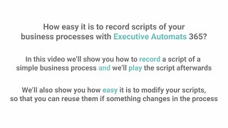 Executive Automats: Recording and Modyfing Scripts in Microsoft Dynamics 365