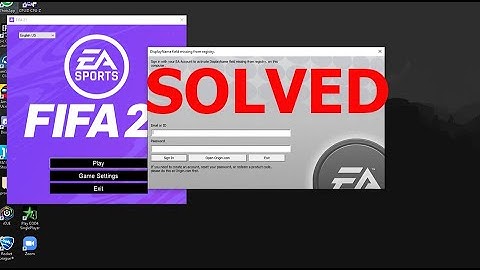 FIFA21~Too many computer have accessed Display name field missing~problem solved