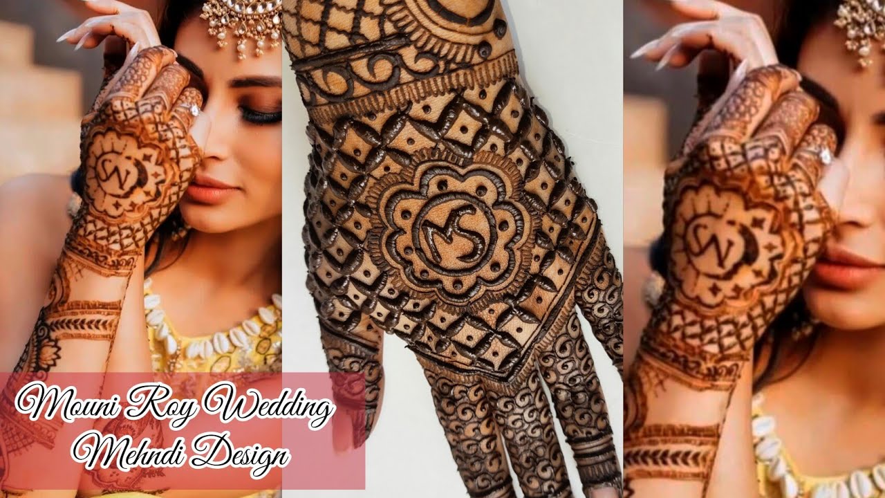 Mouni Roy Wedding Mehndi Design Tutorial || Nagin Actress Mouni ...