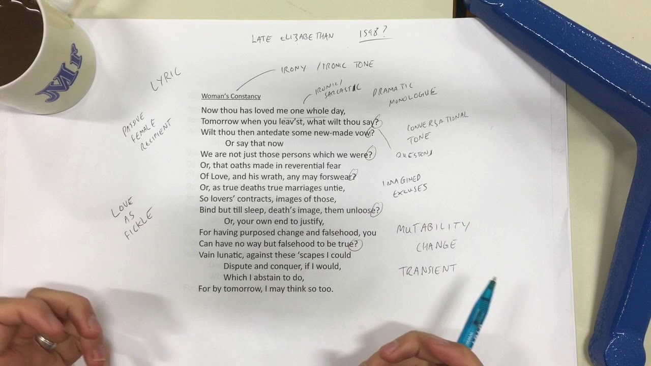Living A Healthy Lifestyle Essay Womans Constancy Donne Metaphysical Poetry Essay Research Paper also Essay English Spm Womans Constancy Donne Metaphysical Poetry Youtube Essay On Science And Society