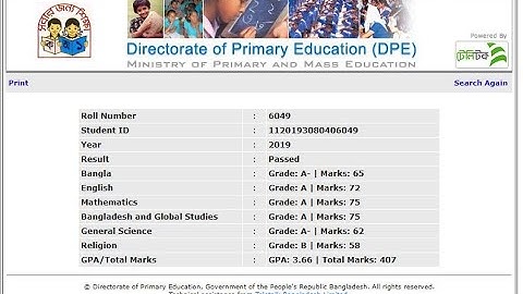 How to get   psc result 2019  with mark sheet