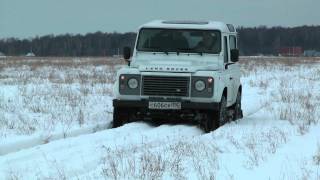 Defender 90 in snow / Дефендер 90 на бездорожье