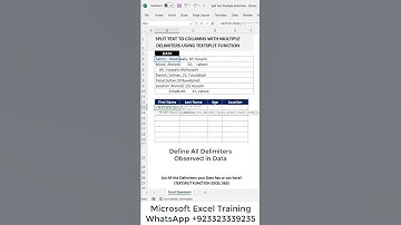 How to Split Text with Multiple Delimiters in Microsoft #Excel | TEXTSPLIT Function #shorts