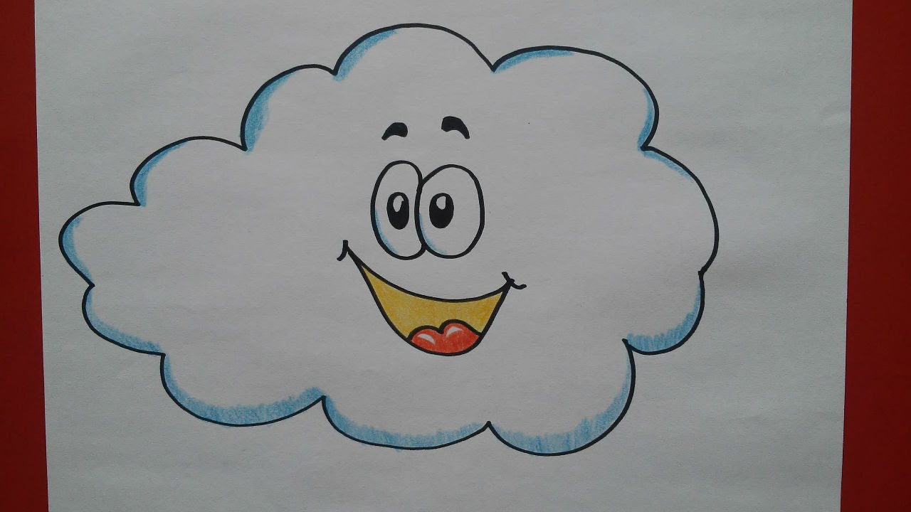 Como Dibujar Una Nube Paso A Paso How To Draw A Cloud Youtube