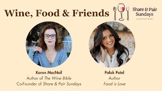 Wine, Food and Friends with Palak Patel
www.shareandpairsundays.com
.
.
Subscribe to the best free newsletter on wine, WineSpeed http://bit.ly/WineSpeedSubscribe
.
.
Check out more about Karen MacNeil by visiting her website http://bit.ly/KarenMacNeil
.
.
The Wine Bible by Karen MacNeil. Its the best-selling wine book in the U.S. Buy it here! http://bit.ly/thewinebible Wine, Food and Friends with Palak Patel