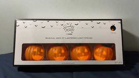 NEW FOR 2021 Gemmy LED Lightshow Musical Jack-O’-Lanterns Light String