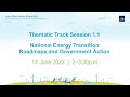Thematic Track Session 1.1: National Energy Transition Roadmap and Government Action