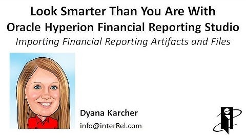 Importing Financial Reporting Artifacts and Files