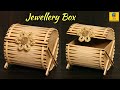 Beautiful jewelry box with Jute, Popsicle Sticks and Cardboard | DIY Jewelry Box Design Craft Decor