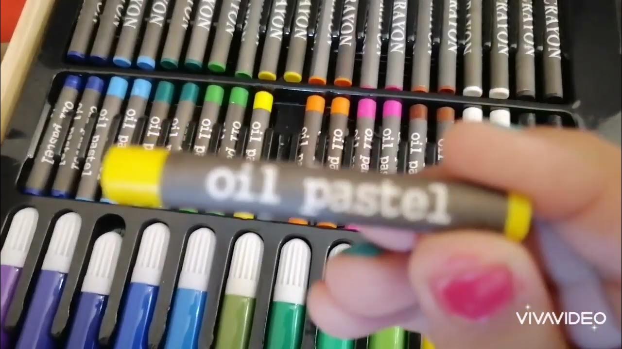 Junior Art Set 180 Pieces With Wooden Box YouTube