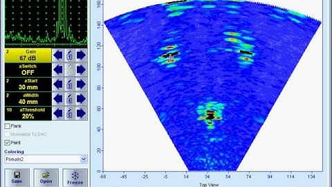 ISONIC 2009: PA_SRUT_GW_LATERAL_SCAN_FOR_CORROSION_AND_CRACKS _RIVETED_LAP_JOINTS_INSTRUMENT_SCREEN