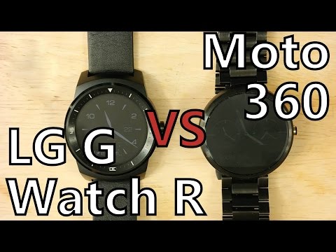 Smartwatch Showdown: Moto 360 vs LG G Watch R! Android Wear Battle! Fight!