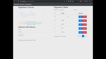 Signature Pad with jQuery UI and Save Signature To MySQL Database Using Ajax and PHP