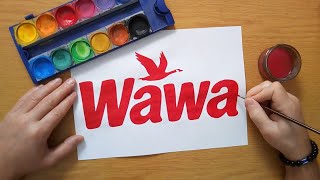 How to draw the Wawa logo