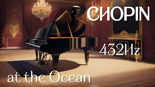 Best Of Classical Piano Music - Frédéric Chopin Nocturne op. 48 No. 1 - 432Hz - With Ocean Sounds