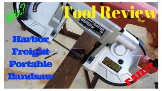 Review of Harbor Freight portable bandsaw, and the easiest bandsaw stand on the web. FarmCraft101 Unboxing and review of HF