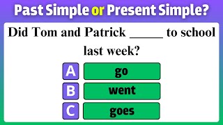 Past Simple or Present Simple? | English Grammar Quiz screenshot 1