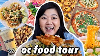 What to Eat in ORANGE COUNTY! OC Food Tour (viet food, boba, tacos, thai pizza, noodles + more)