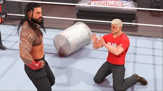 WWE 2K24 Six Pack Challenge Match Roman Reigns Cody Rhodes John Cena Seth Rollins Fiend screenshot 1