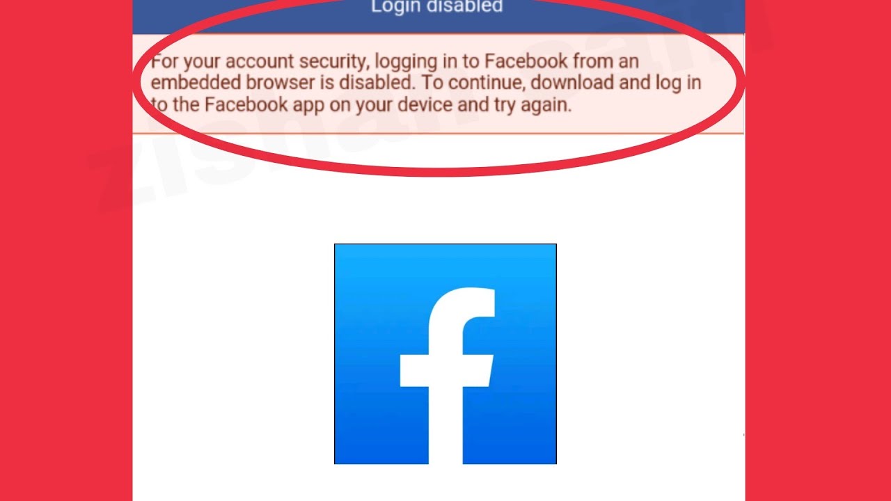 How To Fix For Your Account Security Logging Into Facebook From An Embedded  Browser Is Disabled 