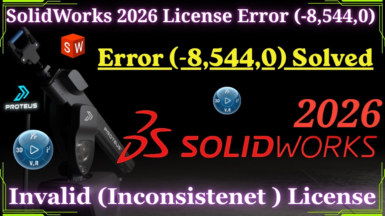 SolidWorks 2026 License Error ( -8,544,0 ) Fix - YouTube