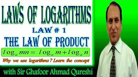 Math 9 Unit 3 Laws of Logarithms  Law #1 ( Law of Product )