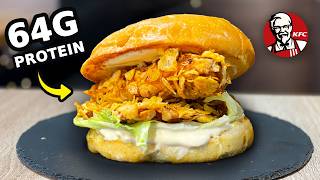 High-Protein KFC Double Zinger Burger | Macro-Friendly Copycat Recipe for Muscle Gain