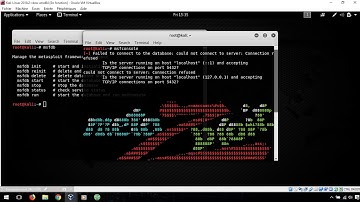 How to resolve Metasploit Database not connected