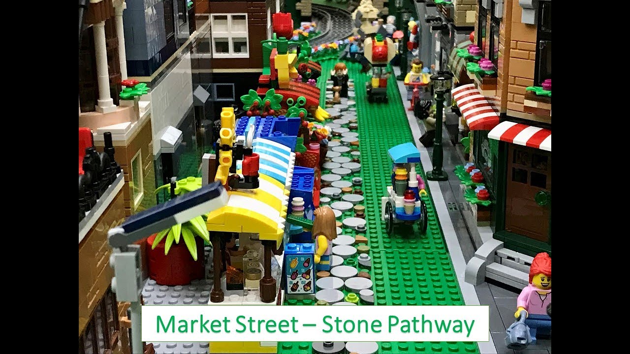 LEGO Town Market Street - Stone Pathway Tutorial 